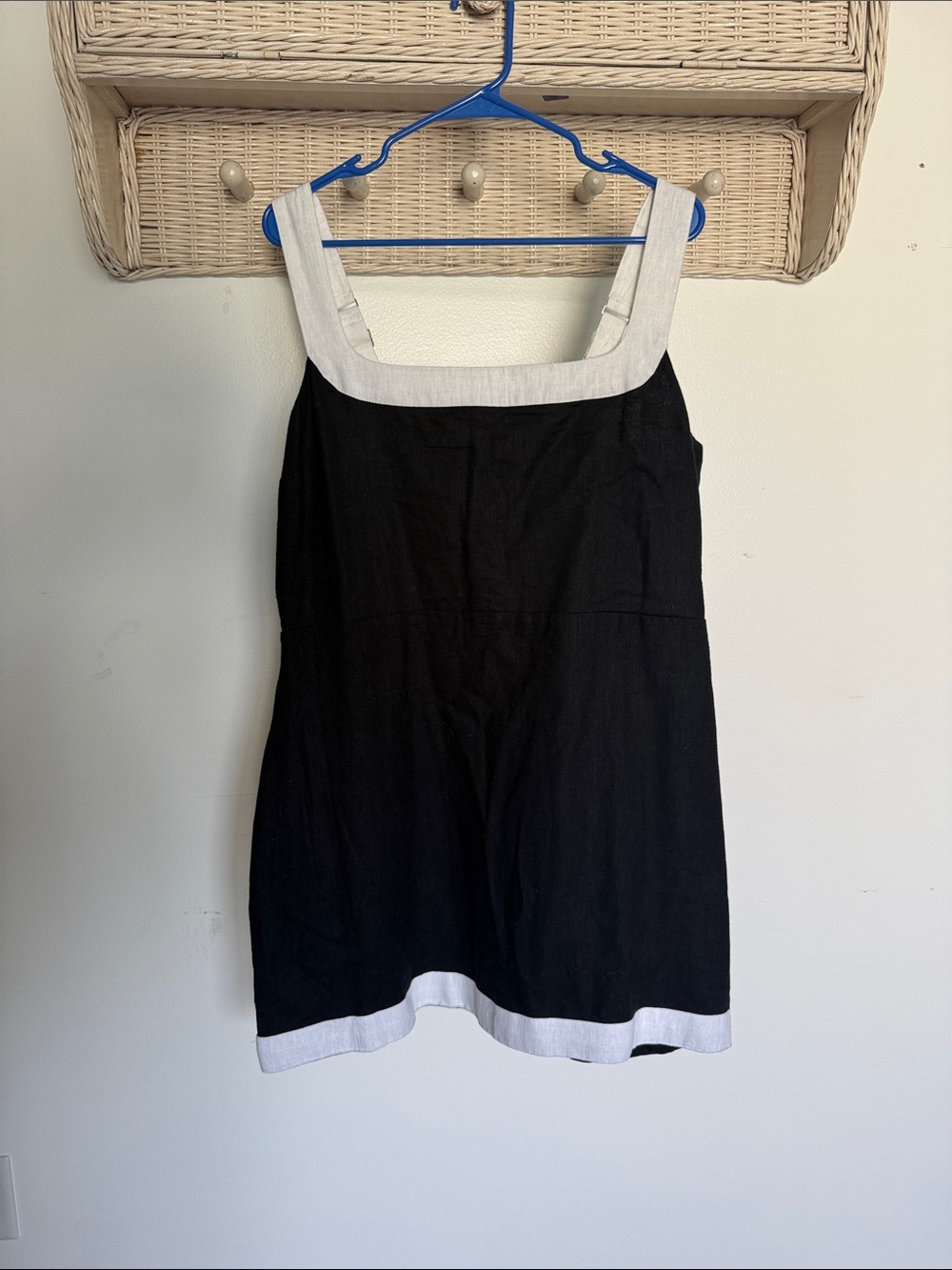 Abercrombie & Fitch Black Mini Dress with White Trim NWT XL